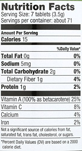 tabletas de alfalfa con nutrientes esenciales