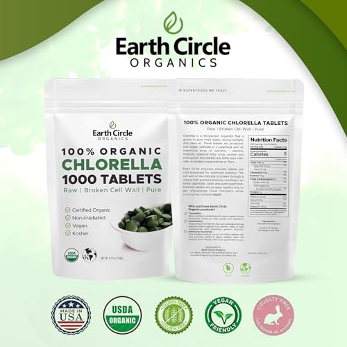 tabletas de chlorella con pared celular rota