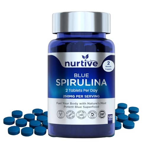 tabletas de espirulina azul natural