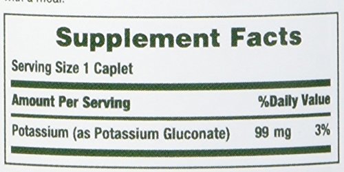 tabletas de gluconato de potasio 99mg