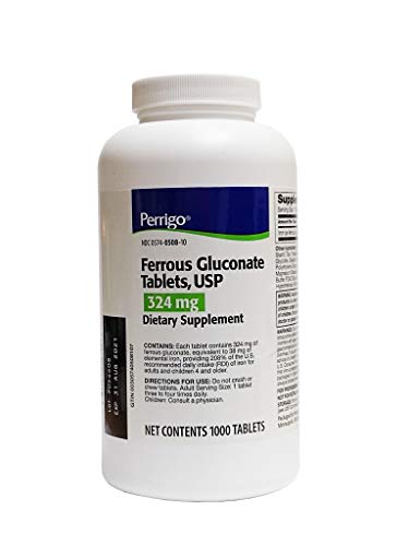 tabletas de gluconato ferroso para anemia