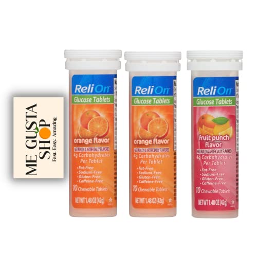 tabletas de glucosa sabor naranja