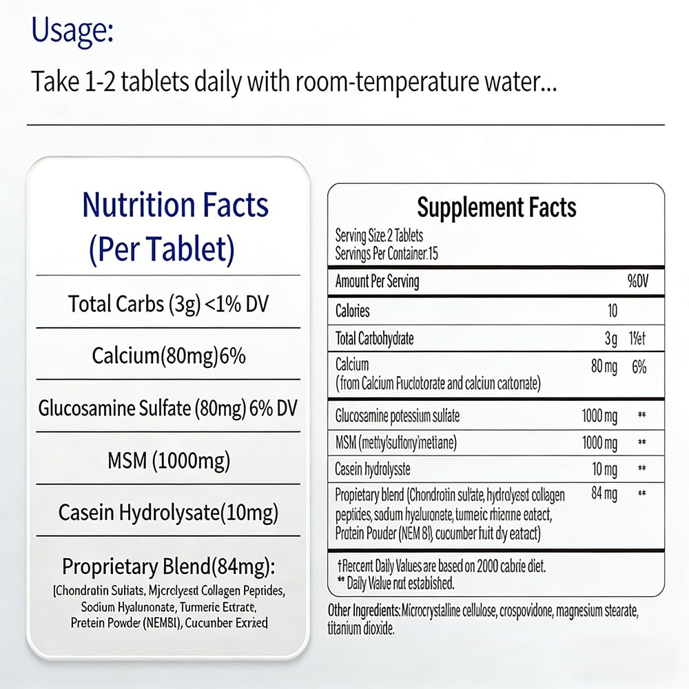 Tabletas de glucosamina EGUOO