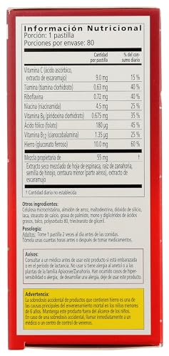 Tabletas de hierro Floradix fácil digestión