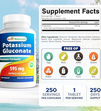 tabletas de potasio para la salud
