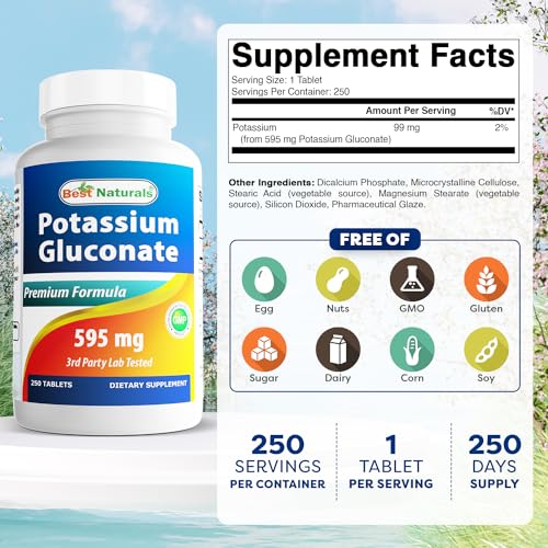 tabletas de potasio para la salud