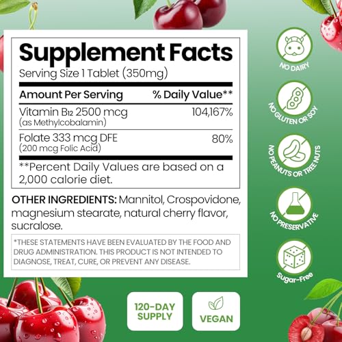 Tabletas de Vitamina B12 UMEWISH