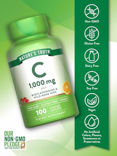 Tabletas de vitamina C con rosa mosqueta