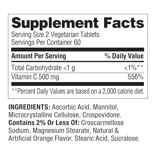 tabletas de vitamina C para una vida saludable