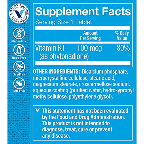 tabletas de vitamina K1 para salud
