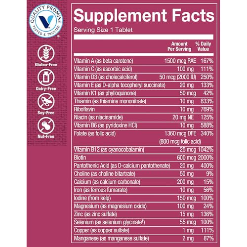 tabletas de vitaminas esenciales