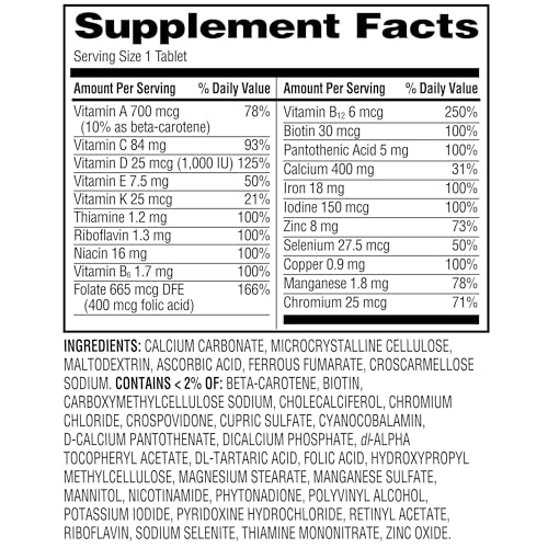 tabletas de vitaminas esenciales
