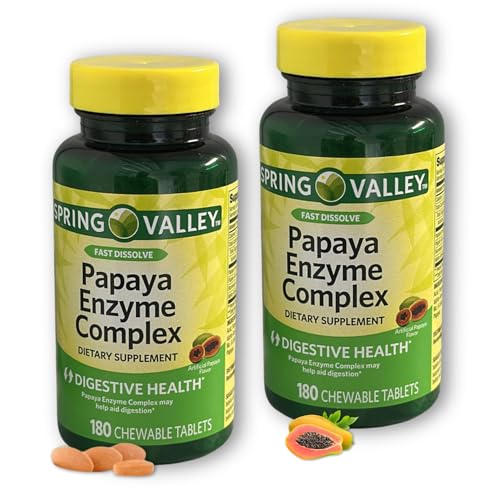 tabletas masticables de enzima de papaya