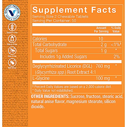 tabletas masticables de regaliz natural