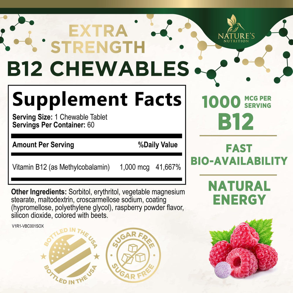 Tabletas masticables de Vitamina B12