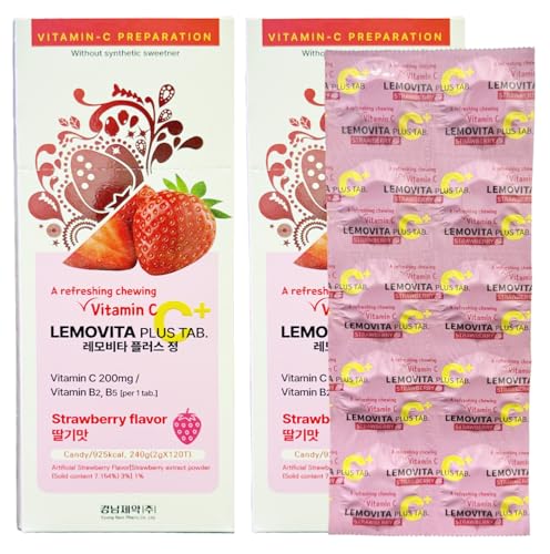 tabletas masticables LemoVita C Plus sabor fresa