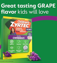 Tabletas masticables sabor uva Zyrtec