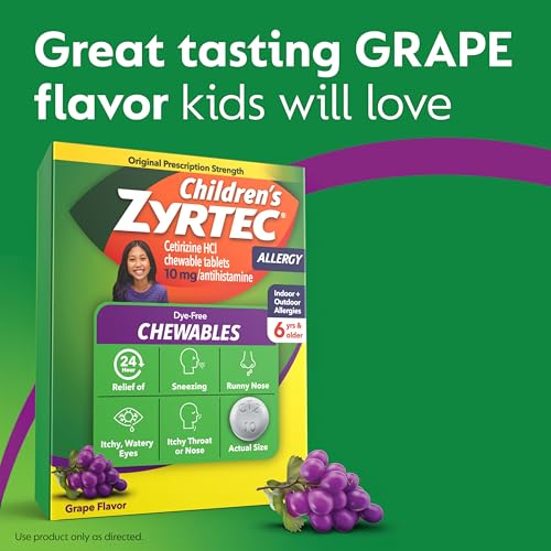 Tabletas masticables sabor uva Zyrtec