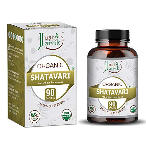 Tabletas Orgánicas Just Jaivik Shatavari para equilibrio hormonal