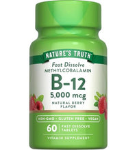tabletas sublinguales B12 sabor berry