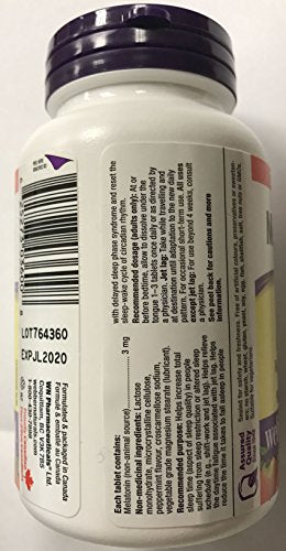 tabletas sublinguales de melatonina Webber Naturals