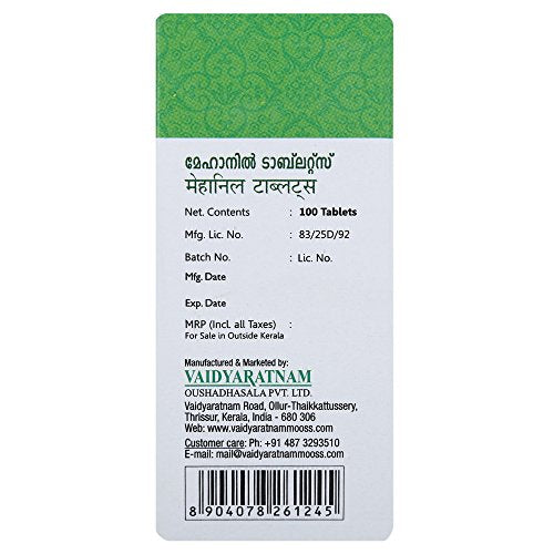 tabletas VAIDYARATNAM con pachak Methi gratis