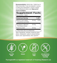 Tabletas veganas de Pycnogenol 50 mg