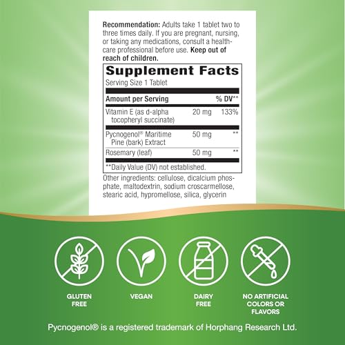 Tabletas veganas de Pycnogenol 50 mg