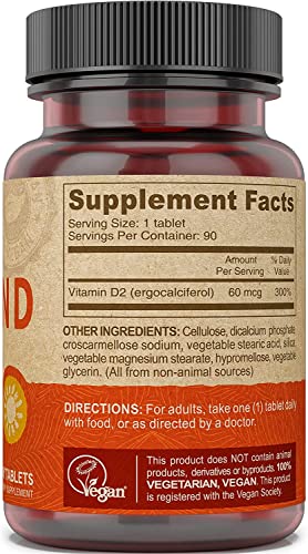 tabletas veganas de vitamina D para salud