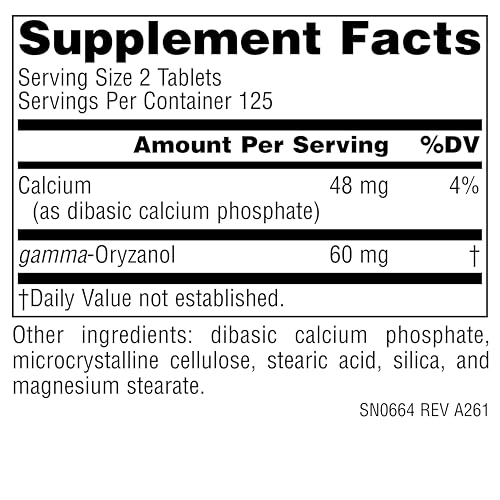 tabletas vegetarianas de gamma oryzanol