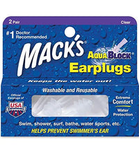tapones para oídos Mack's AquaBlock impermeables