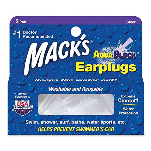 tapones para oídos Mack's AquaBlock impermeables