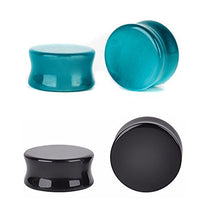 tapones para orejas de ónix negro