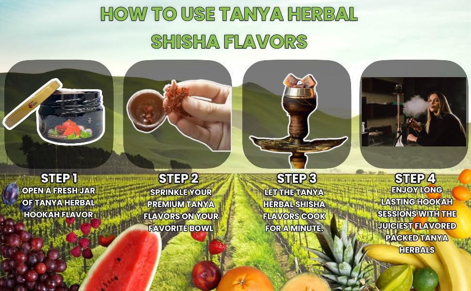 tarros de shisha con sabores únicos