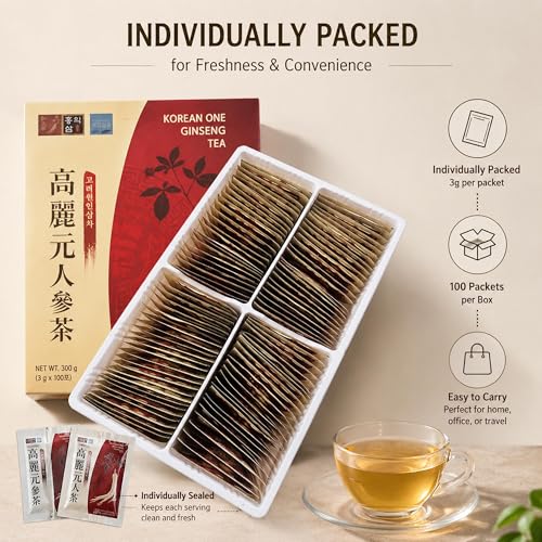 Té de Ginseng Coreano en Granulado 3g x 100T - Salud y Bienestar - imagen 7