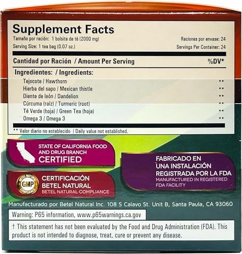 té natural colestodown de Betel para bienestar