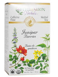 té orgánico de bayas de enebro saludable