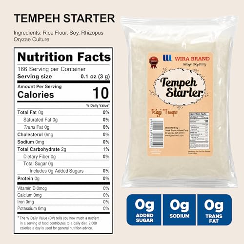 Tempeh alto en proteínas sin gluten