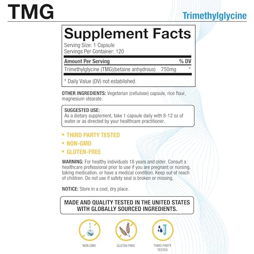 TMG 750 mg para salud cardiovascular