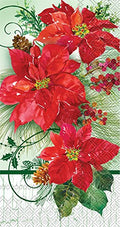 toalla de invitado poinsettia elegante
