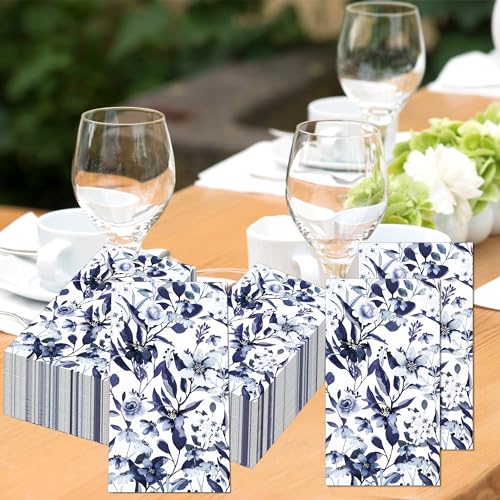 toallas de papel azul marino para eventos