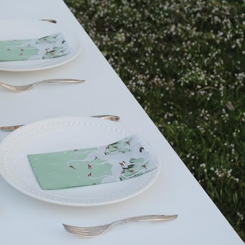 toallas desechables con diseño de aves verdes