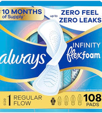 toallas femeninas Always Infinity con alas