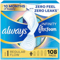 toallas femeninas Always Infinity con alas