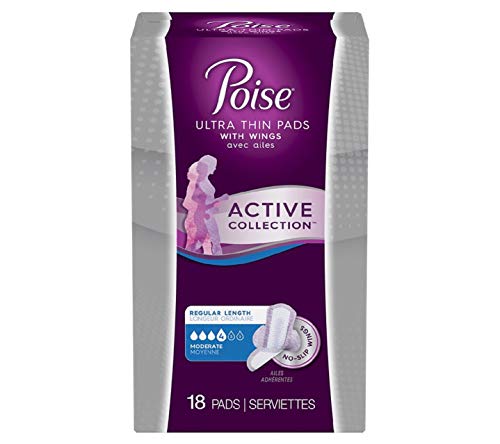toallas ultra delgadas Poise para comodidad diaria