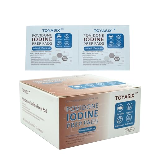 toallitas de yodo para limpieza de heridas