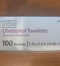 toallitas obstétricas PDI en caja de 100