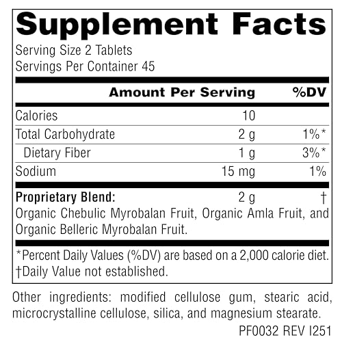 Triphala en forma de tabletas