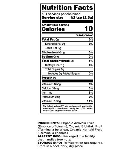 triphala orgánico para detoxificación