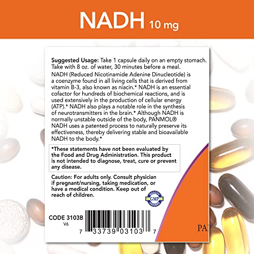 Vcaps de NADH para bienestar